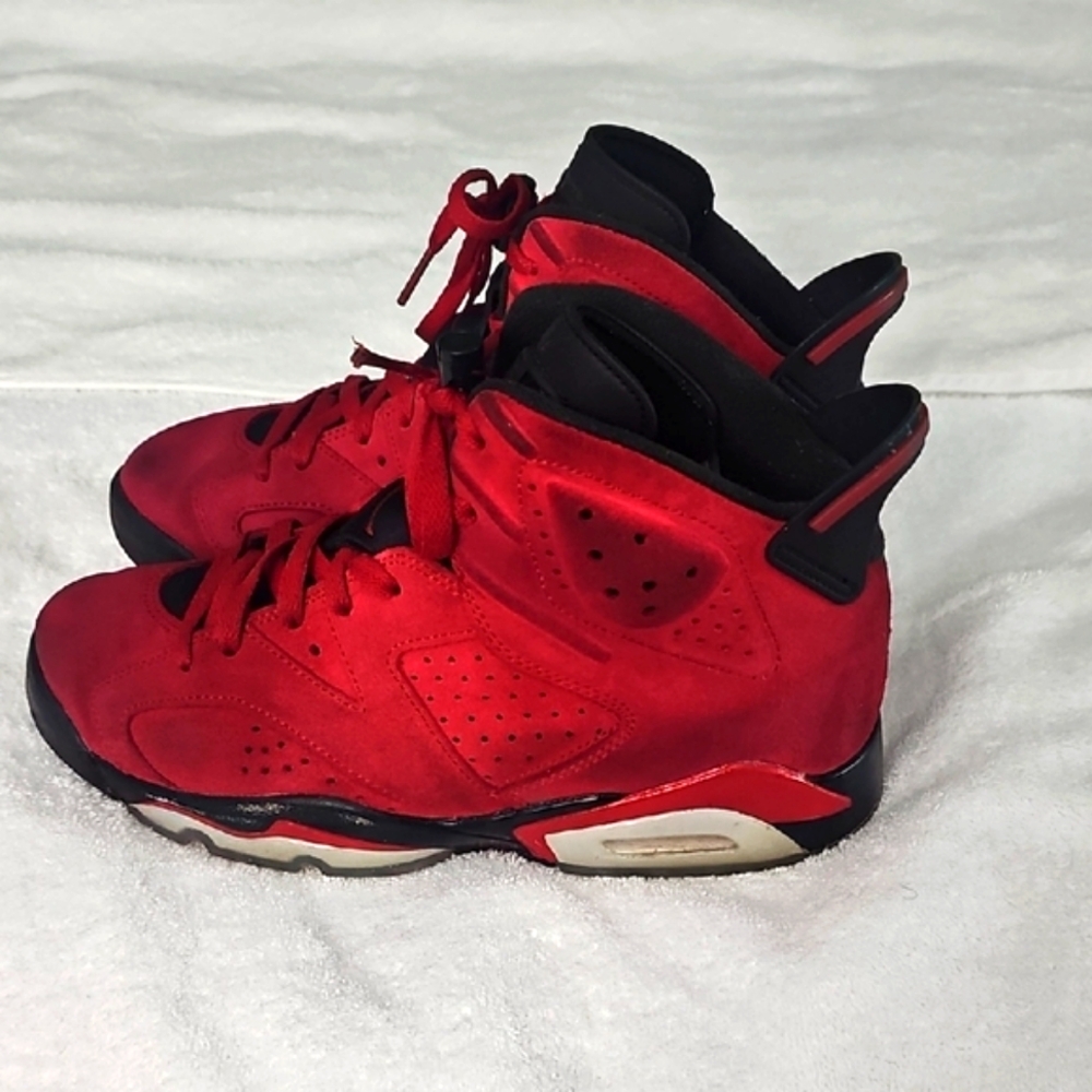 Red and Black High-Top Sneakers